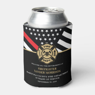 Firefighter Fire Department Retirement Fireman Can Cooler