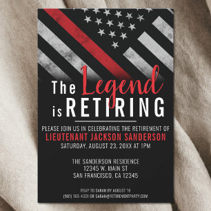 Firefighter Fire Department Retirement Fireman Invitation