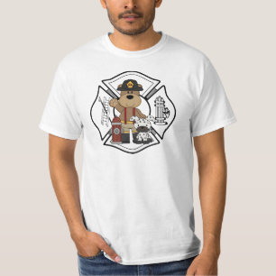 Firefighter Fire Dept Bear T-Shirt