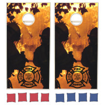 Firefighter Fire Dept Logo Cornhole Set