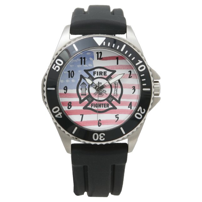 Firefighter Fire Dept Logo   Watch (Front)