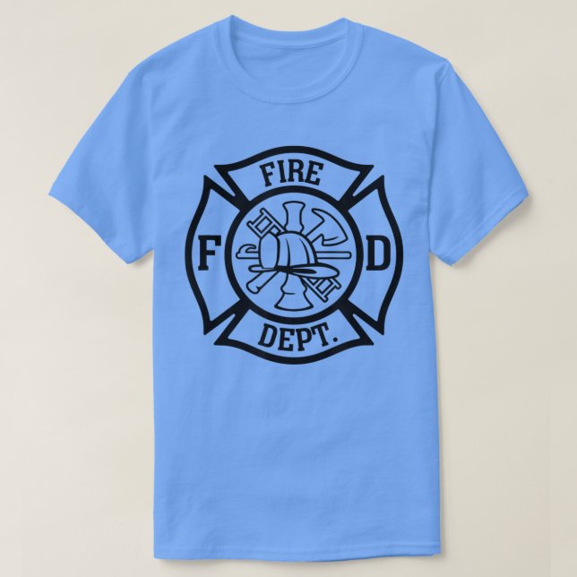Firefighter Fire Dept  T-Shirt (Design Front)