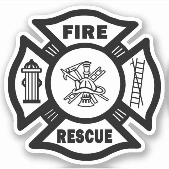 Firefighter Fire Rescue Decals (Front)