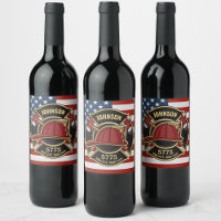 Firefighter Fire Rescue Department USA Flag Custom