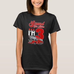 Firefighter Fire Truck 3rd Birthday Bday Boys Girl T-Shirt