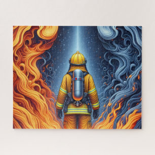 Firefighter Fire Water Jigsaw Puzzle