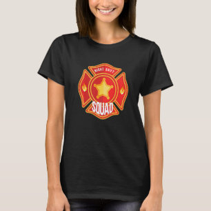 Firefighter Firefighting Fireman Night Shift Squad T-Shirt