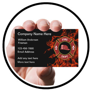 Firefighter Firehouse Business Cards