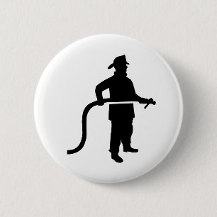 Firefighter Fireman 6 Cm Round Badge
