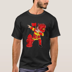 Firefighter Fireman Dabbing Dab Dancing Costume Bo T-Shirt