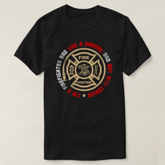 Firefighter Fireman Mens Fireman US Firefighter Da T-Shirt (Design Front)