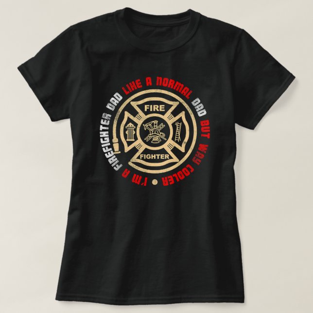 Firefighter Fireman Mens Fireman US Firefighter Da T-Shirt (Design Front)