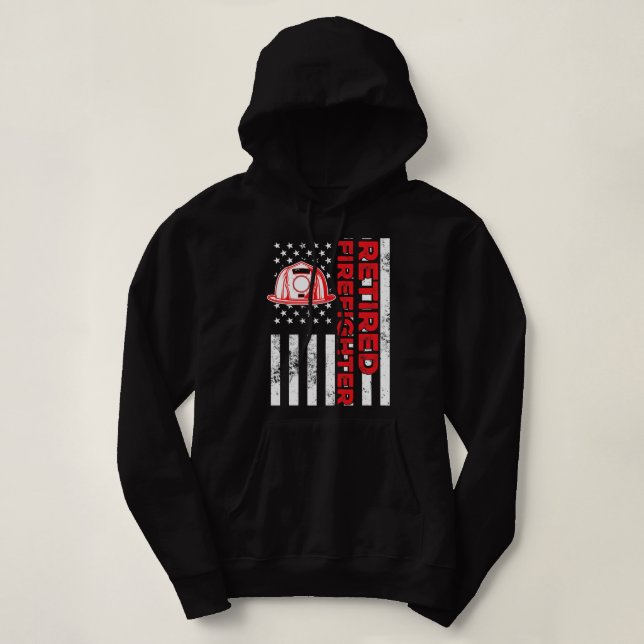 Firefighter Fireman Retired Firefighter Fireman Re Hoodie (Design Front)