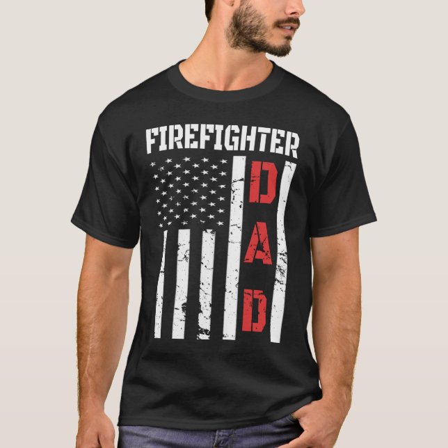 Firefighter flag shirt Fathers Day 2020 Gift (Front)