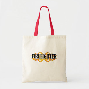 Firefighter Flames Tote Bag