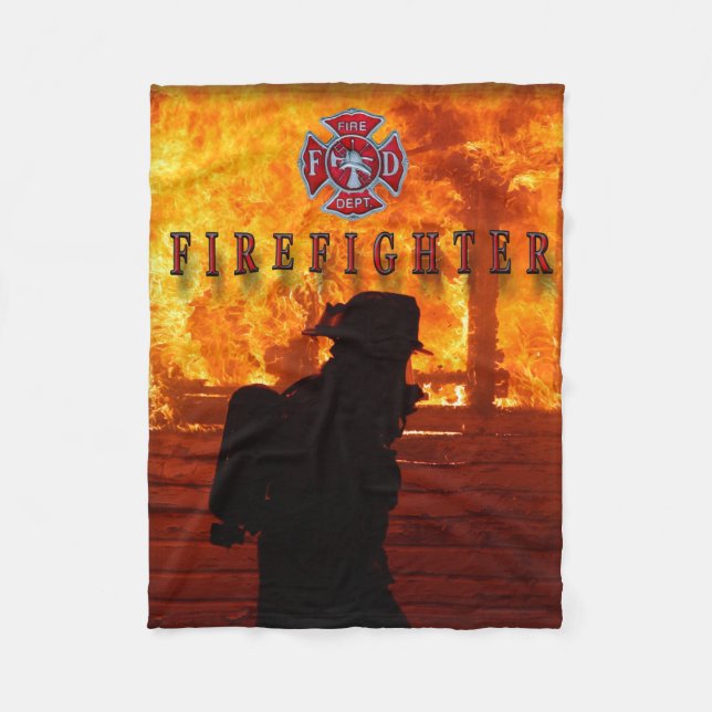 Firefighter Fleece Blanket (Front)