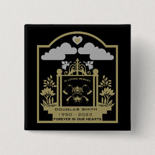 Firefighter Funeral Memorial Gift 15 Cm Square Badge