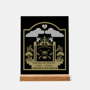 Firefighter Funeral Memorial Gift Acrylic Sign