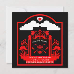 Firefighter Funeral Memorial Gift Card