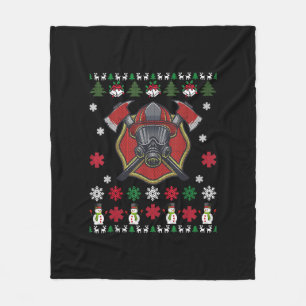 Firefighter Funny Christmas Cute Lover Gifts Fleece Blanket