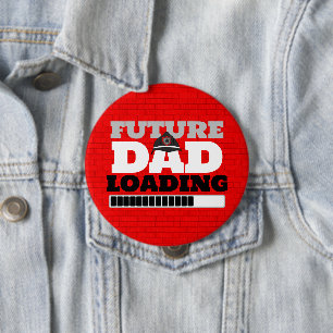 Firefighter Future Dad Loading Baby Shower Button