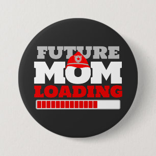 Firefighter Future Mum Loading Baby Shower Button