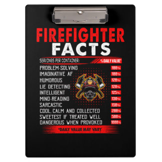 Firefighter Gift | Firefighter Facts Gifts Clipboard