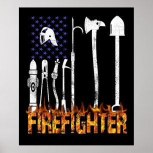 Firefighter Gift   Firefighter Lovers Gift Poster