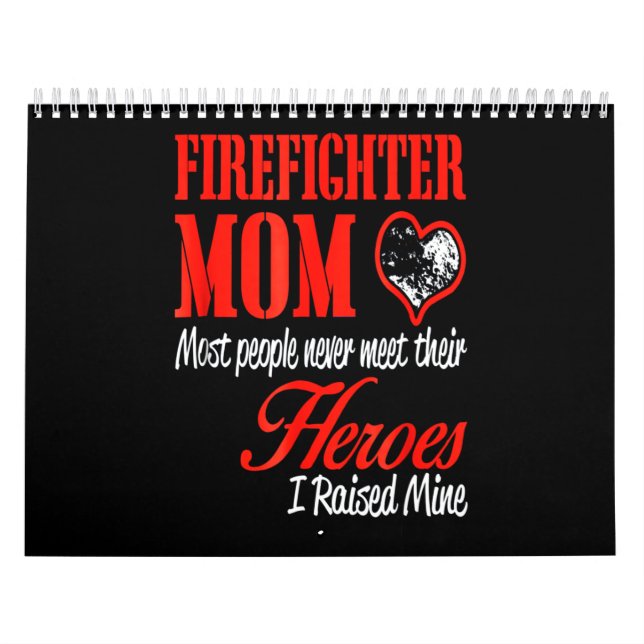 Firefighter Gift | Firefighter Mum Gifts Calendar (Cover)