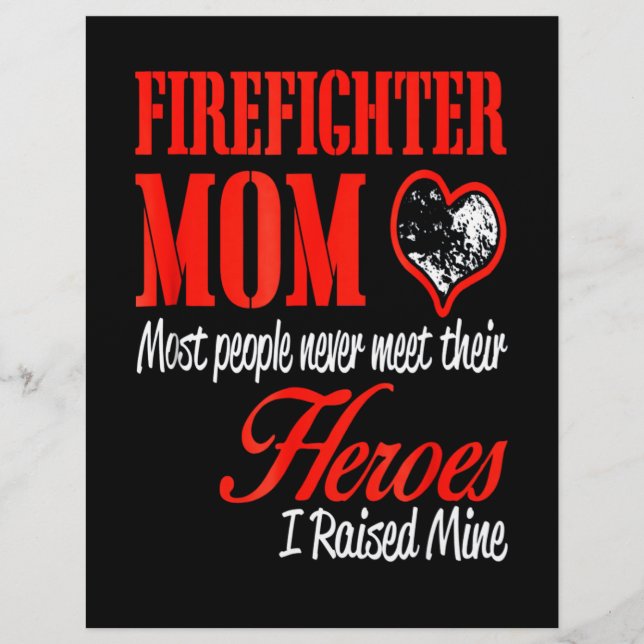 Firefighter Gift | Firefighter Mum Gifts Custom Letterhead (Front)