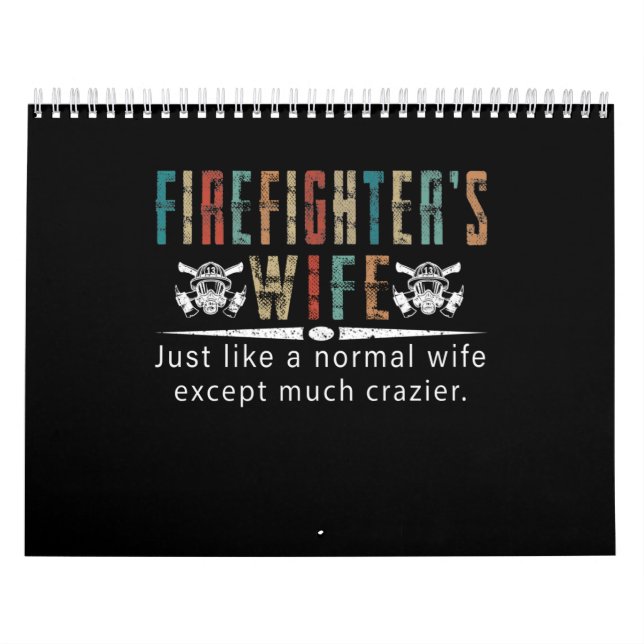 Firefighter Gift | Firefighter Wife Lovers Calendar (Cover)