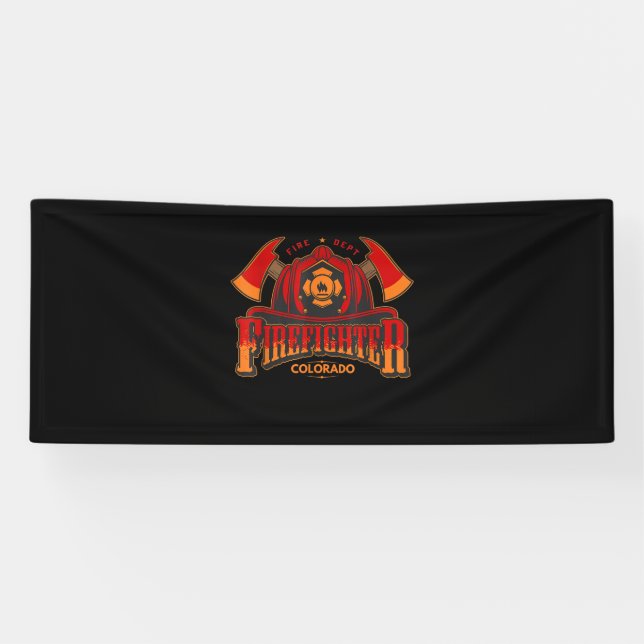 Firefighter Gift For Fireman Or Woman Banner (Horizontal)