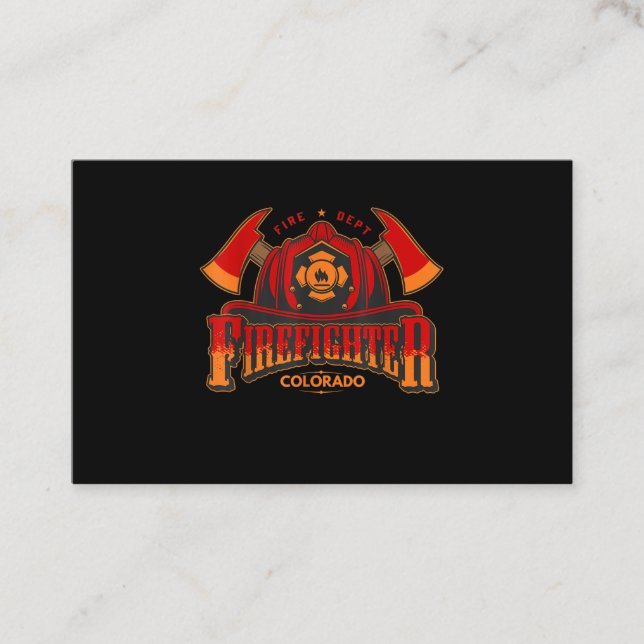 Firefighter Gift For Fireman Or Woman Business Card (Front)
