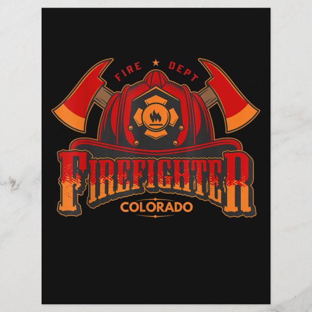 Firefighter Gift For Fireman Or Woman Custom Letterhead (Front)