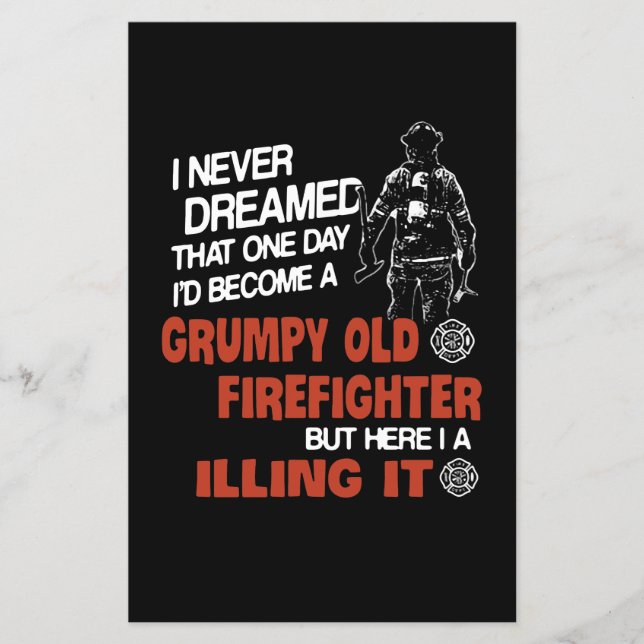 Firefighter Gift | Grumpy Old Firefighter Flyer (Front)