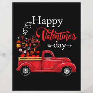 Firefighter Gift Happy Valentine Day Firefighter Flyer