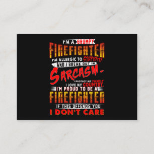Firefighter Gift I'm A Grumpy Firefighter Business Card