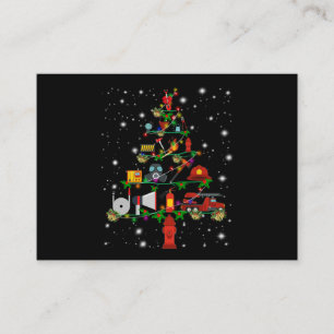 Firefighter Gift Merry Christmas Firefighter Fun Business Card