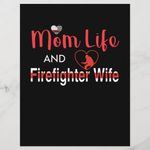 Firefighter Gift   Mum Life And Firefighter Wife Custom Letterhead