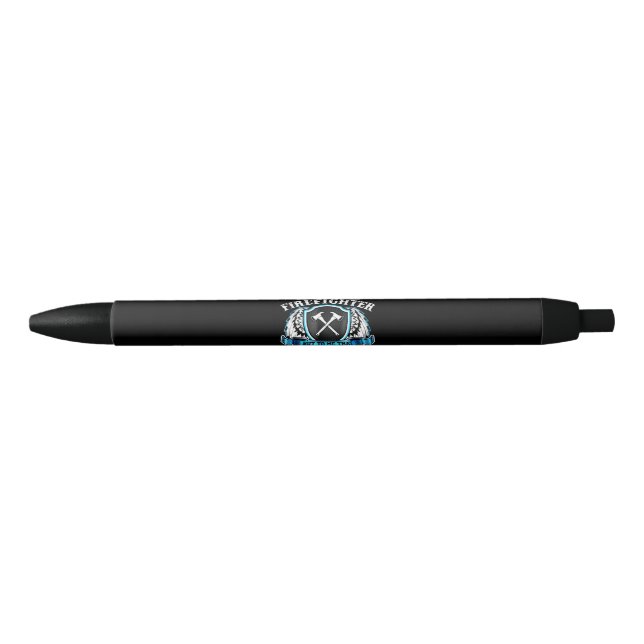 Firefighter Gift | My Dad Is Just A Firefighter Black Ink Pen (Front)