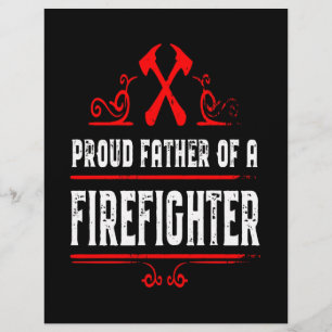 Firefighter Gift   Proud Father Of A Firefighter Custom Letterhead