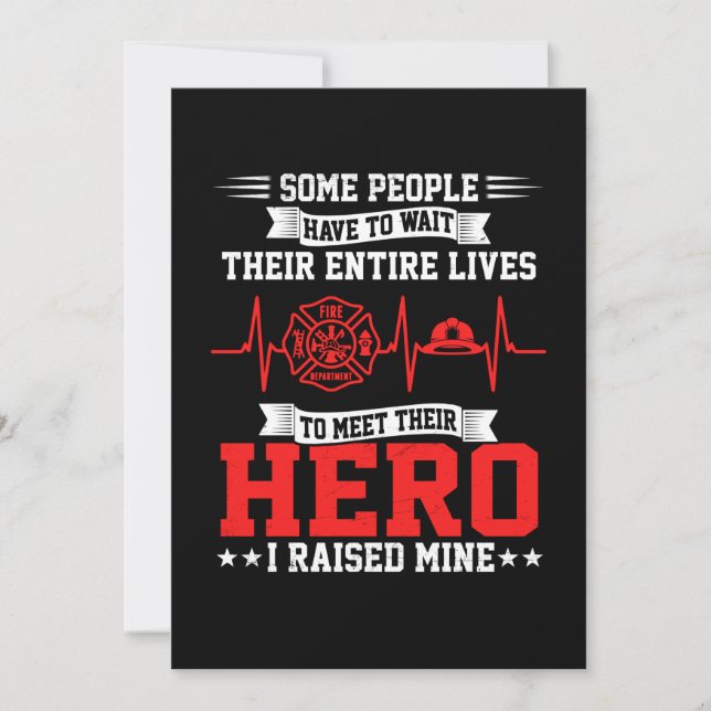 Firefighter Gift | Some People Wait Firefighter Holiday Card (Front)