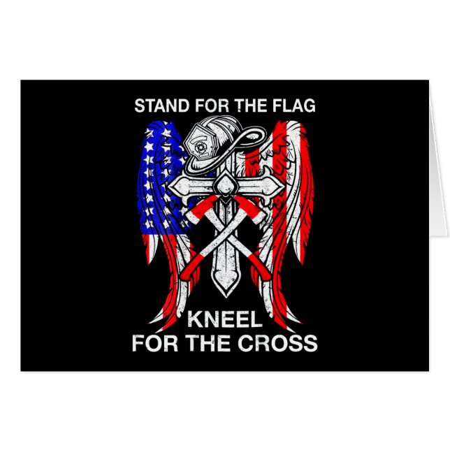 Firefighter Gift | Stand For The Flag Firefighter (Front Horizontal)