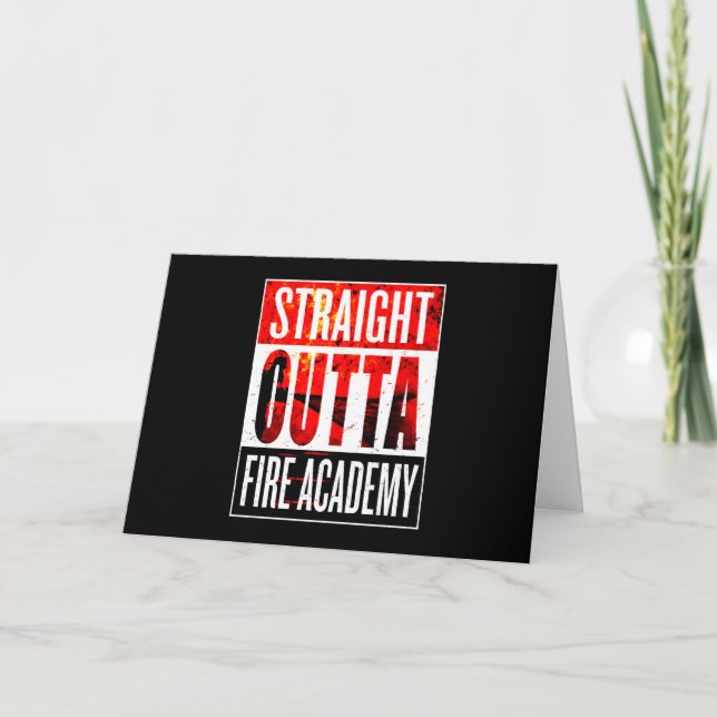 Firefighter Gift | Straight Outta Firefighter Holiday Card (Front)