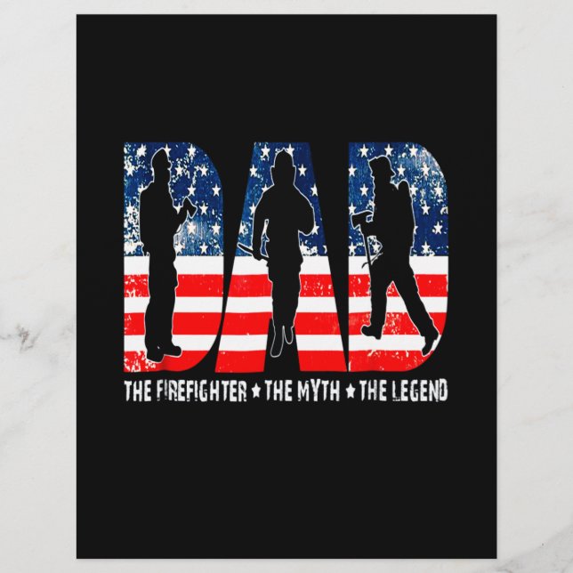 Firefighter Gift | The Firefighter The Myth Custom Letterhead (Front)