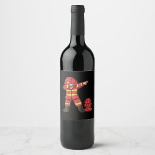 Firefighter Gift The Man Firefighter Wine Label