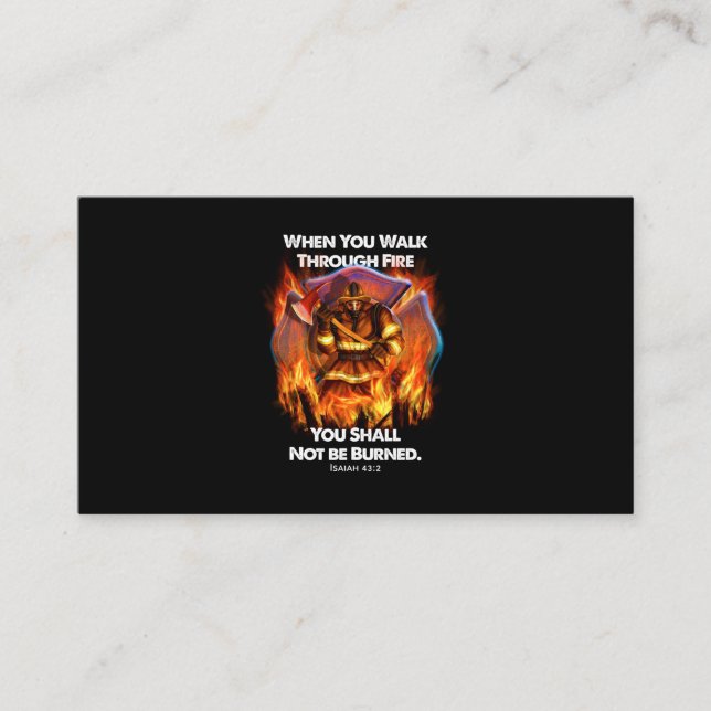 Firefighter Gift | When You Walk Through Fire Appointment Card (Front)