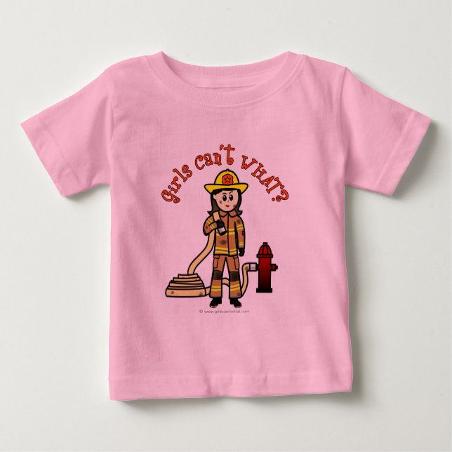 Firefighter Girl Baby T-Shirt (Front)
