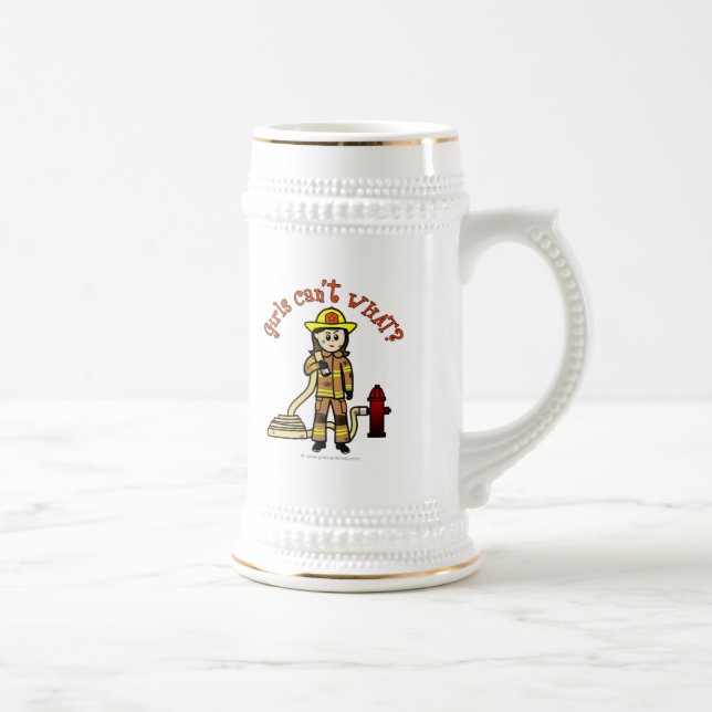 Firefighter Girl Beer Stein (Right)