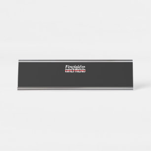 Firefighter Girlfriend Thin Red Line Firewoman Desk Name Plate